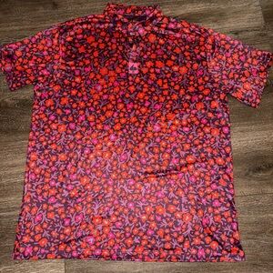 Vibrant Floral Men's Polo Shirt